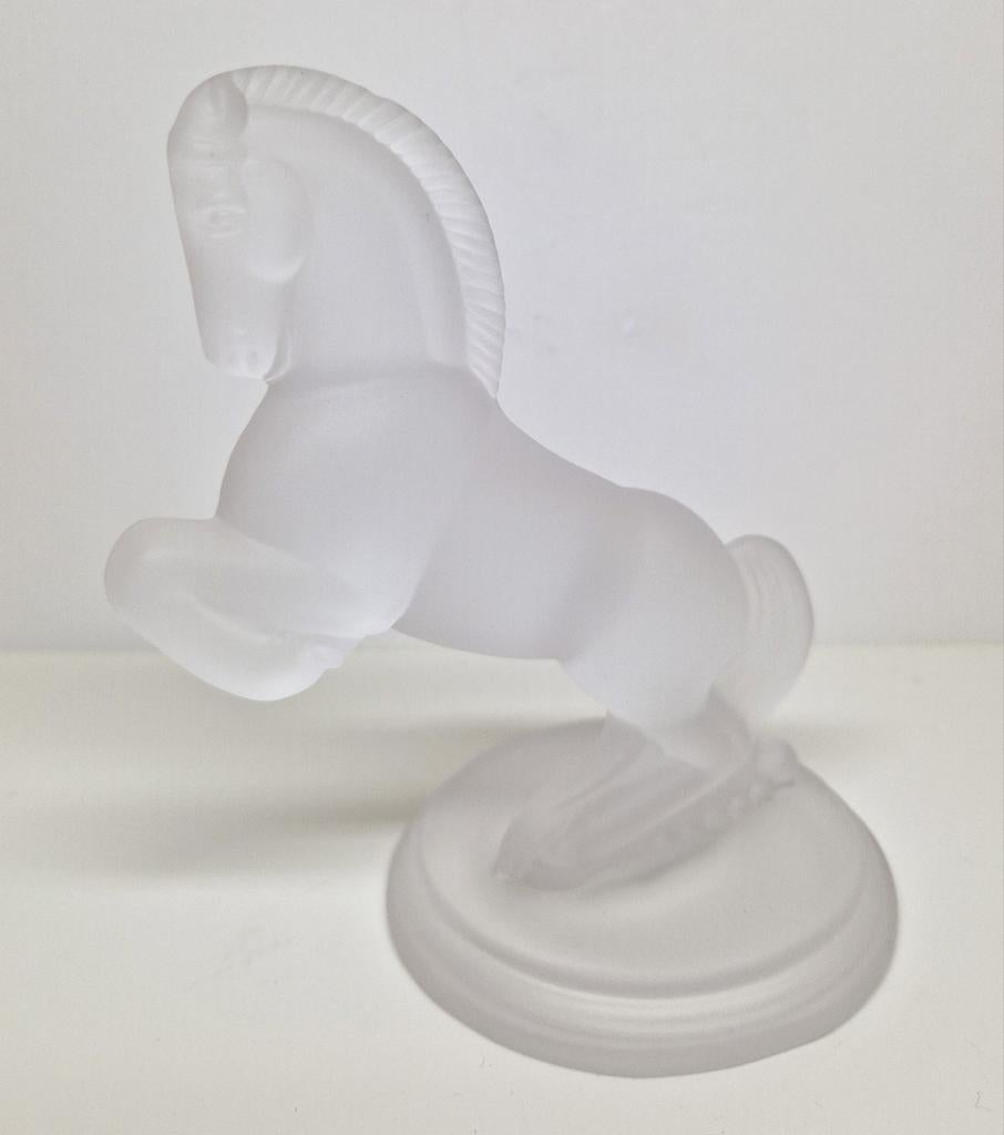Presse-papier glazen paard Art Deco 1987 The Franklin Mint., Ophalen of Verzenden