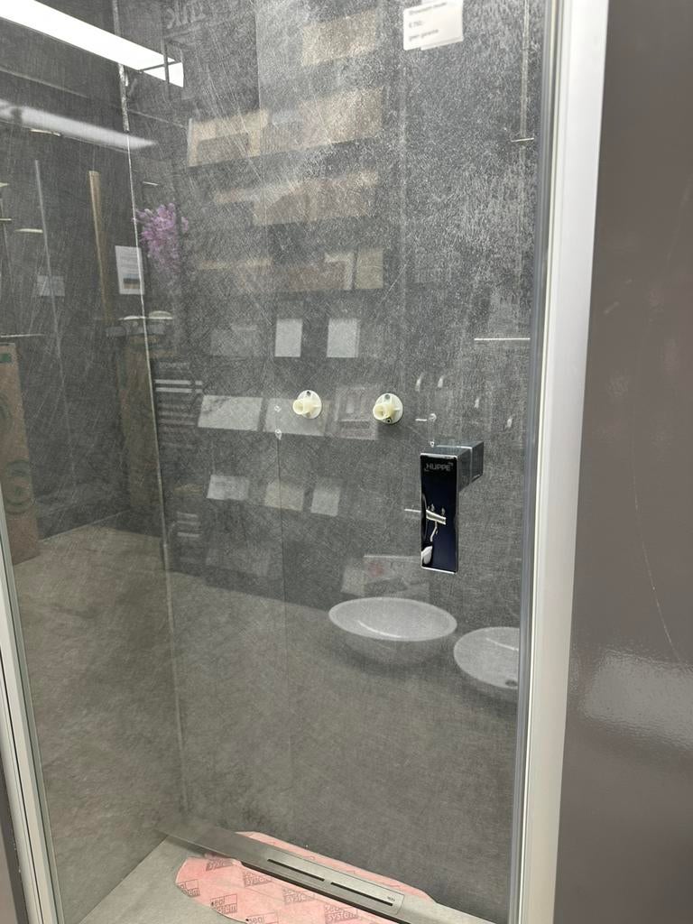 Huppe nisdeur nieuw, Ophalen, Zo goed als nieuw, Chroom, Douche