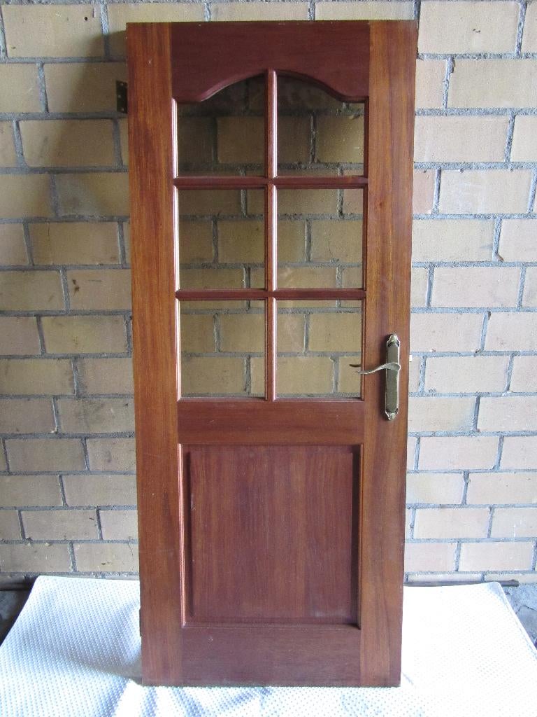 Binnendeur meranti 200x82x4, Doe-het-zelf en Verbouw, Deuren en Horren, Ophalen, Gebruikt, 80 tot 100 cm, Binnendeur