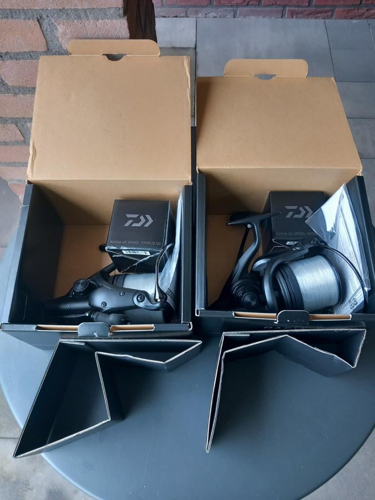 2 Nieuwe Daiwa Basia 45 SCW QD Molens., Watersport en Boten, Hengelsport | Karpervissen, Ophalen of Verzenden, Nieuw, Molen