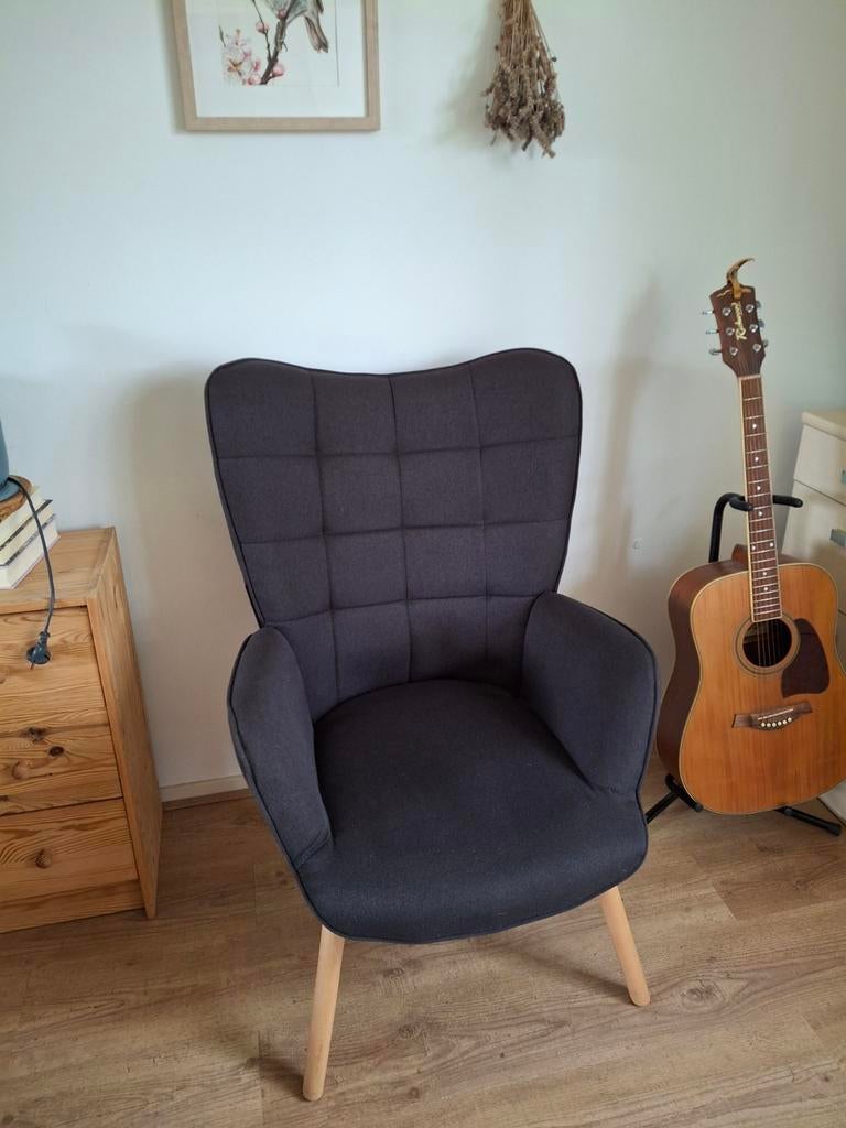 Stoel antraciet, Huis en Inrichting, Stoelen, Eén, Grijs, Ophalen