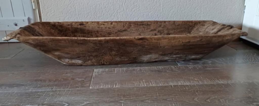 Authentieke oude houten trog, Ophalen, Rechthoekig, Hout
