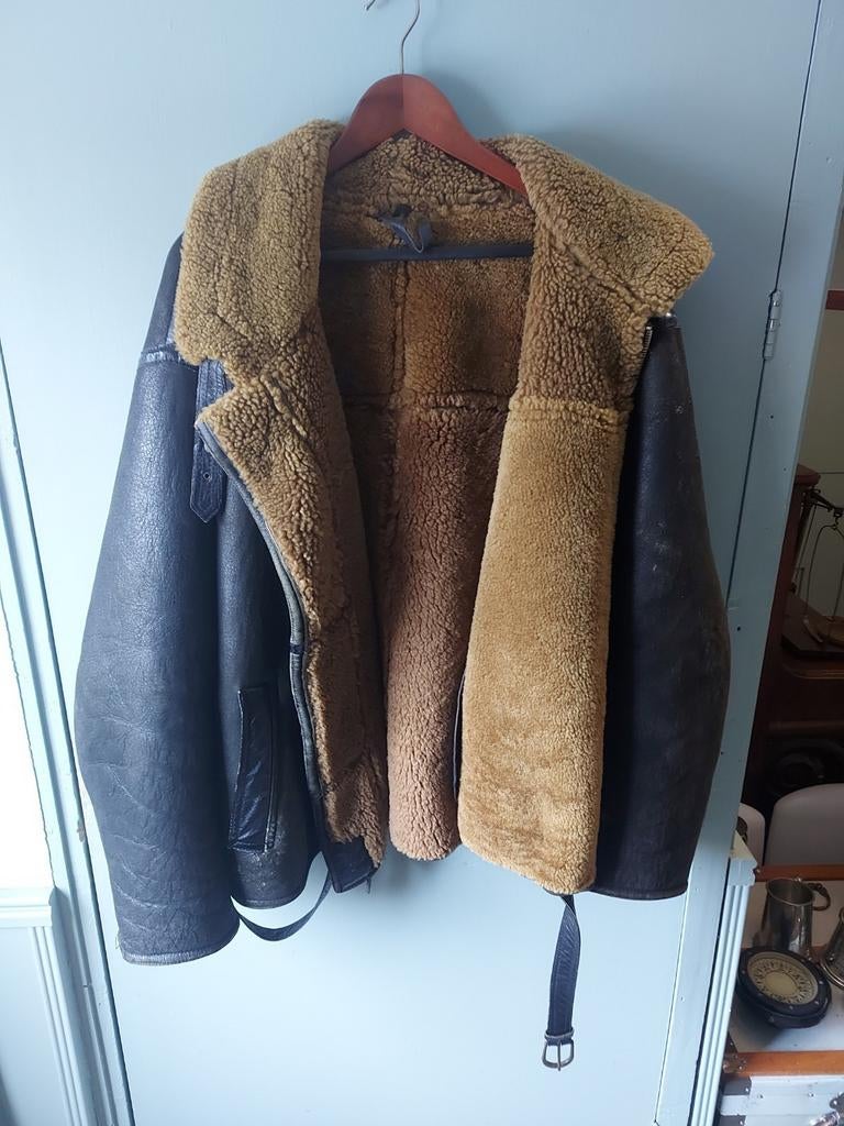 Vintage lammy coat - maat 56 XL, Ophalen, Gedragen, Maat 56/58 (XL), Bruin
