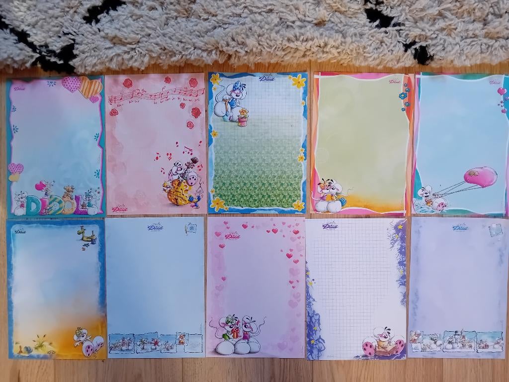 10x Diddl A5 blaadjes, Ophalen of Verzenden, Diddl, Nieuw, Papier, Kaart of Schrift