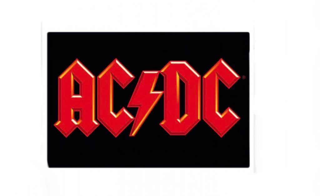 AC/DC Logo Aluminium Bord, metal, rock, hobby,, Verzamelen, Muziek, Artiesten en Beroemdheden, Nieuw, Poster, Artwork of Schilderij