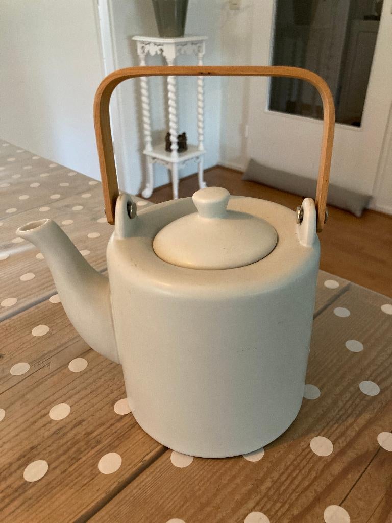 Theepot Xenos met bamboe handvat, Ophalen of Verzenden, Zo goed als nieuw, Overige stijlen, Overige typen