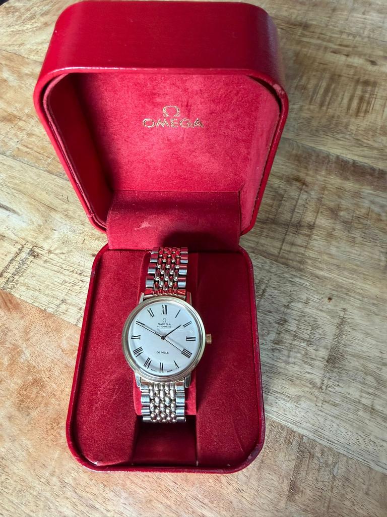 Omega Automatic De ville horloge, Sieraden, Tassen en Uiterlijk, Horloges | Heren, Zo goed als nieuw, Polshorloge, Omega, Goud