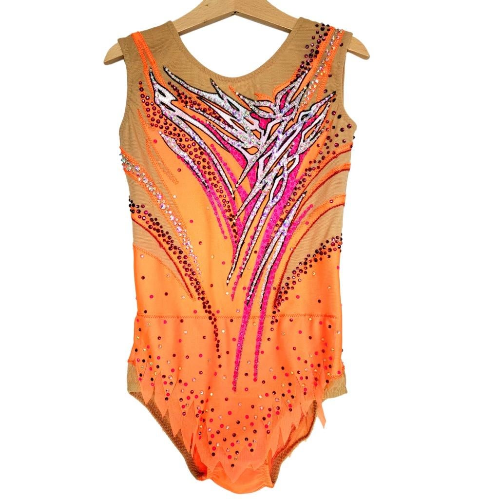 Nieuw Ritmische gymnastiek pakje mt 140, Sport en Fitness, Turnen, Nieuw, Oranje, Turnpak(je), Kindermaat 122 t/m 140