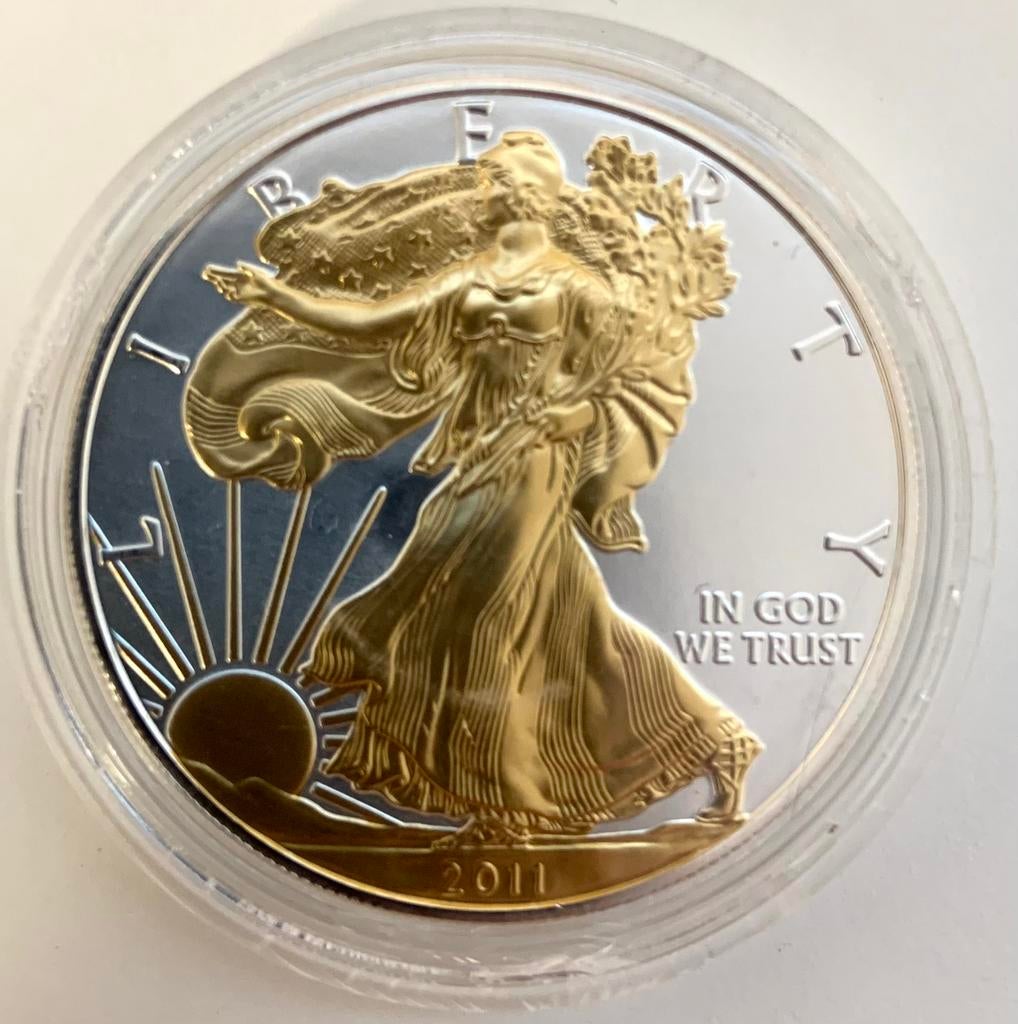 USA 1 Dollar Silver Eagle 2011 1 troy ounce 999 zilver., Ophalen of Verzenden, Zilver