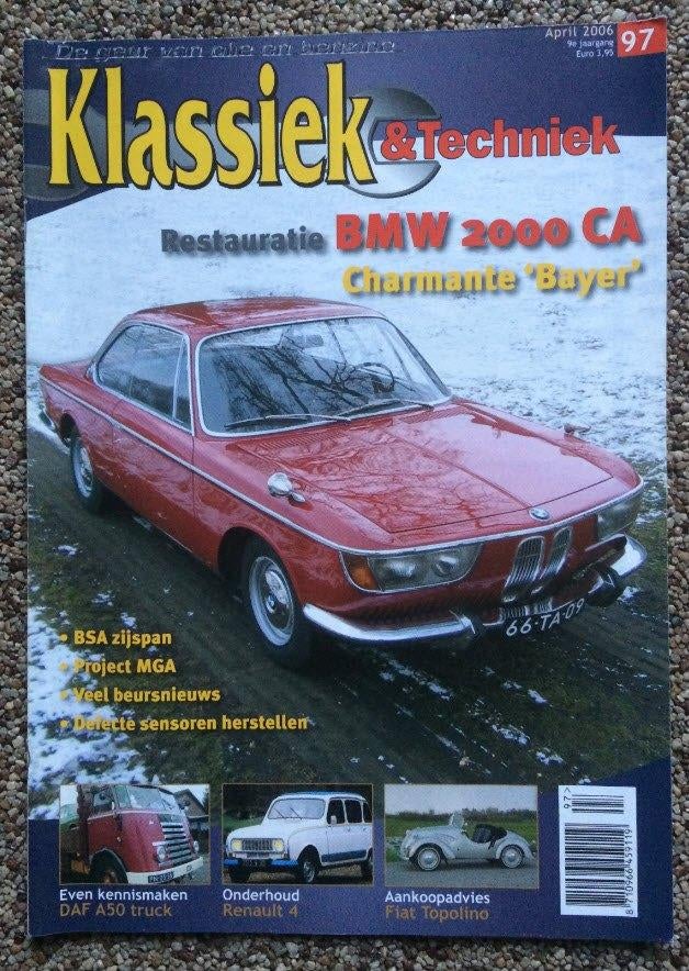 KT: BMW 2000 CA, Renault 4, DAF A50, Fiat Topolino, MG MGA, Boeken, Auto's | Folders en Tijdschriften, Zo goed als nieuw, Algemeen