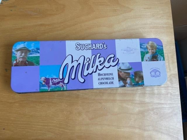 Milka blik, Ophalen of Verzenden, Zo goed als nieuw, Overige, Overige merken