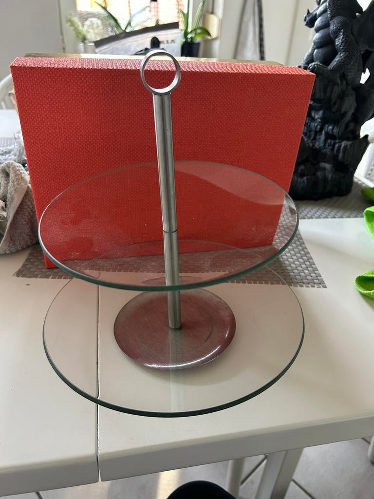 Etageres  glas prijs 5 euro, Ophalen of Verzenden, Zo goed als nieuw