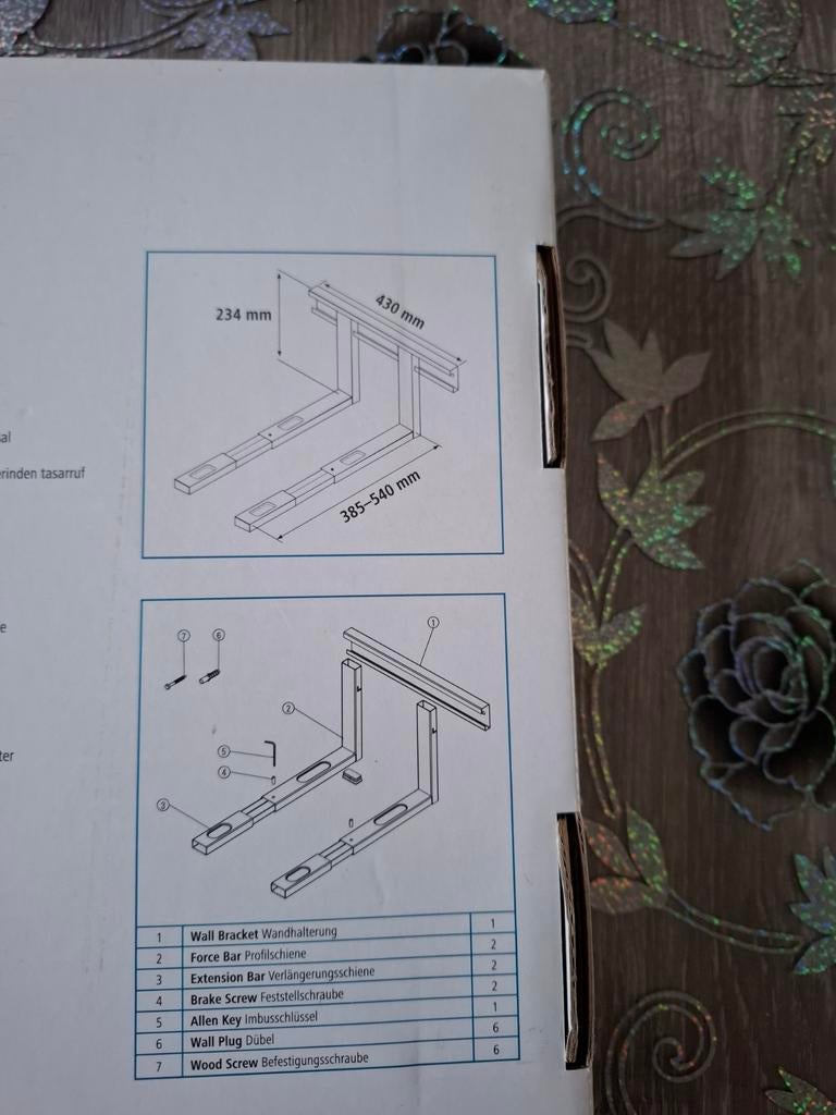 Te koop magnetron muurbeugel wit, Witgoed en Apparatuur, Magnetrons, Ophalen of Verzenden, Zo goed als nieuw, Minder dan 45 cm