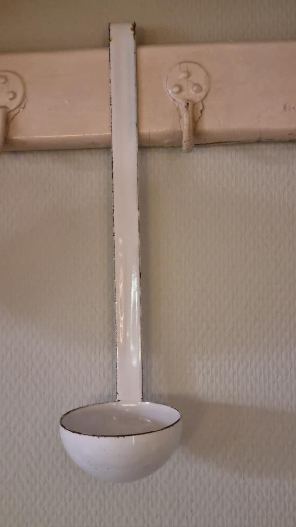 Vintage Emaille Soeplepel - Perfect voor de Keuken!, Antiek en Kunst, Ophalen of Verzenden