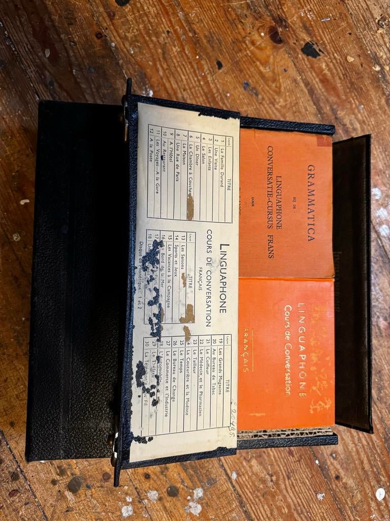 Vintage Linguaphone Cursus Frans, 78 toeren, Ophalen of Verzenden, Alpha, Gelezen, Niet van toepassing