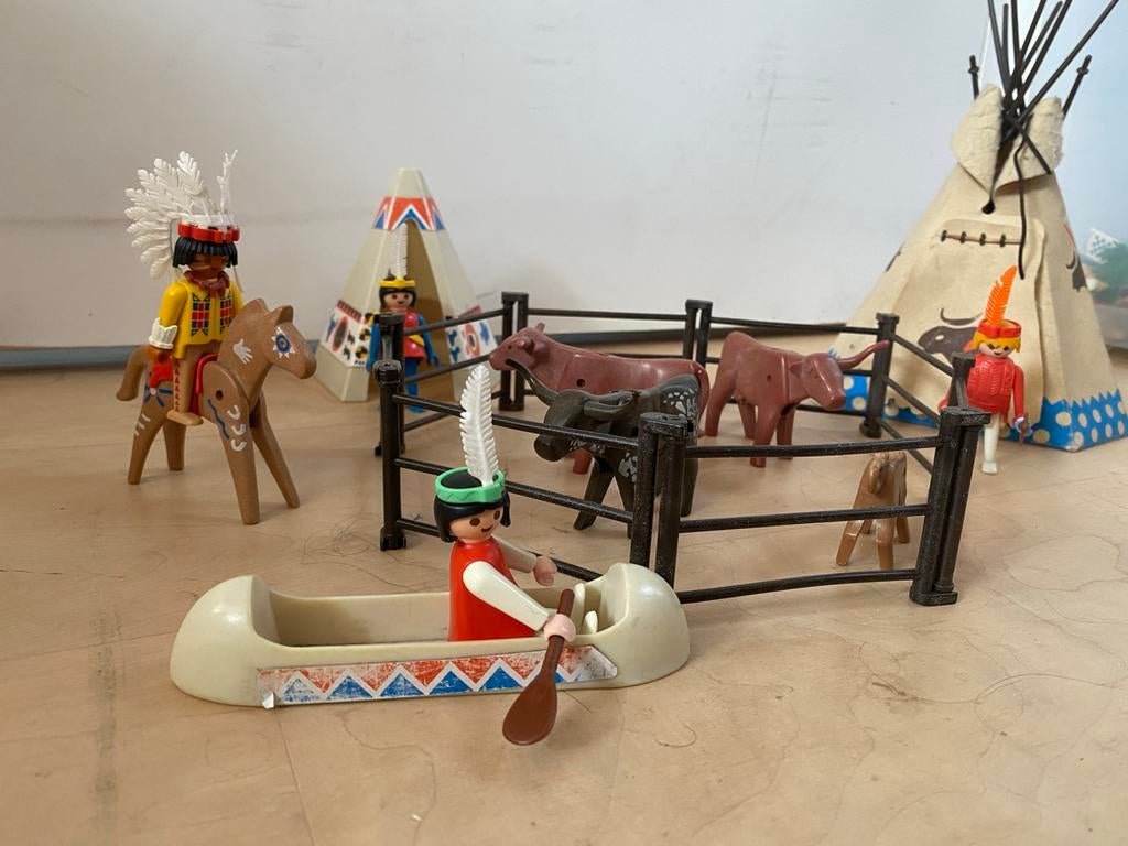 Vintage Playmobil Indianen Set, Kinderen en Baby's, Speelgoed | Playmobil, Gebruikt, Los playmobil, Ophalen of Verzenden