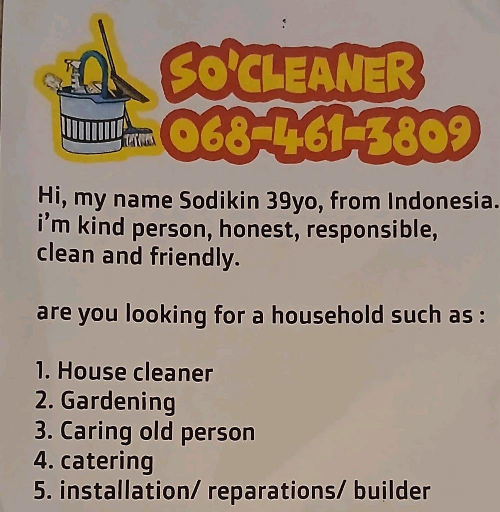 Schoonmaaker aangeboden, Ophalen of Verzenden