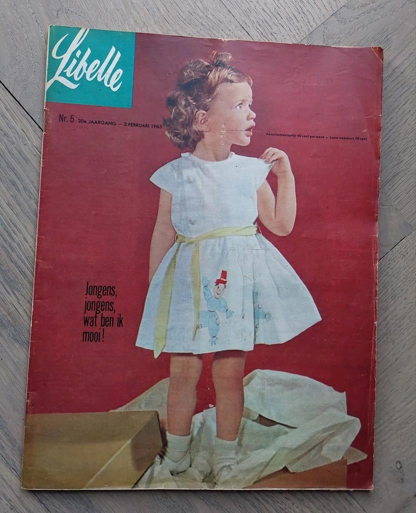 Vintage Libelle Nr 5 30e jaargang 2 februari 1963, Ophalen of Verzenden, Gelezen, Damesbladen