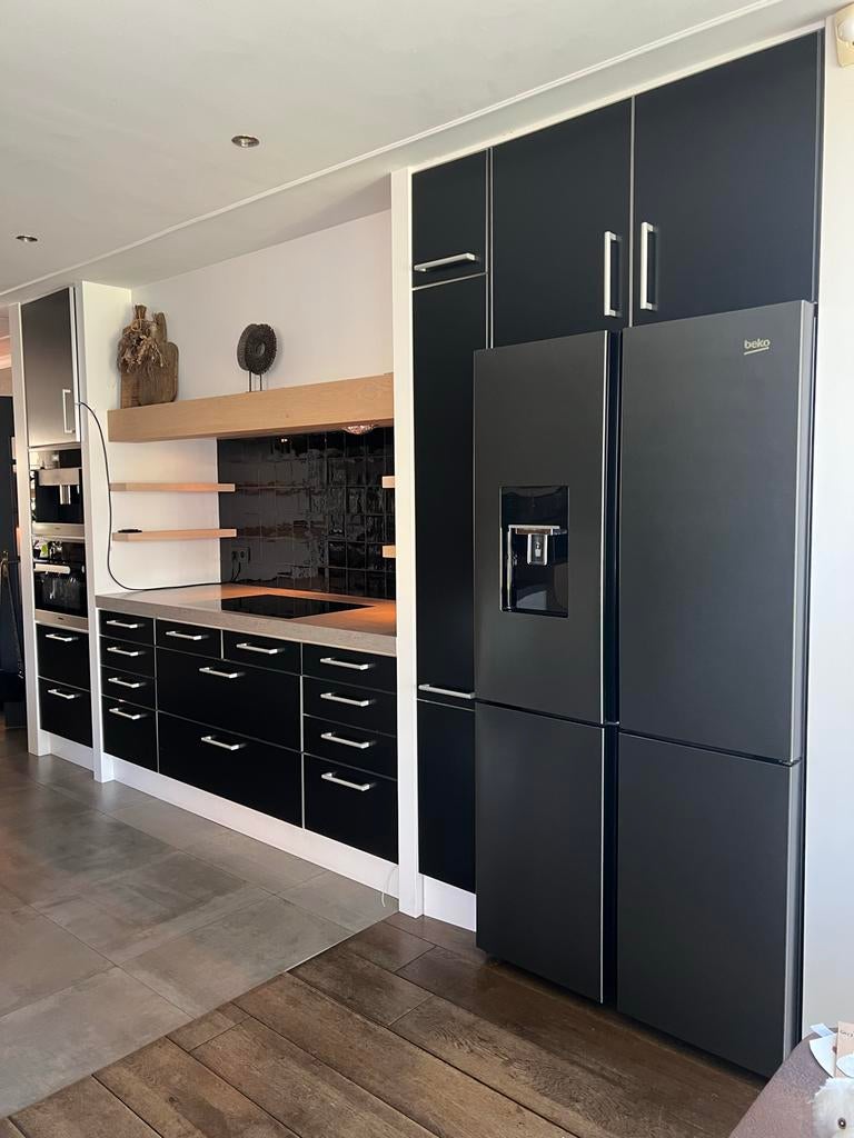 Complete keuken met kookeiland, Ophalen, Gebruikt, Zwart, Overige typen