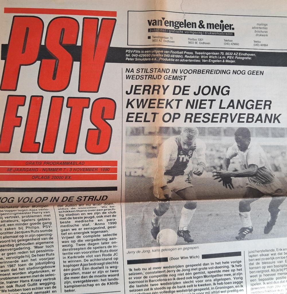 PSV - Sparta 1990/1991, Ophalen of Verzenden, Gebruikt, PSV, Boek of Tijdschrift