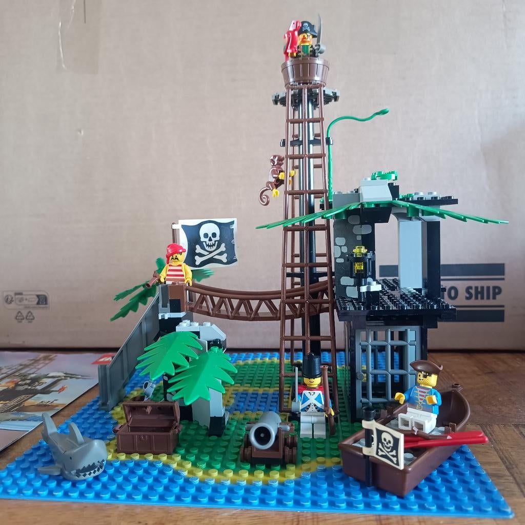 Lego 6270 Verborgen Eiland - Vintage Piraten Set, Kinderen en Baby's, Speelgoed | Duplo en Lego, Gebruikt, Lego, Complete set