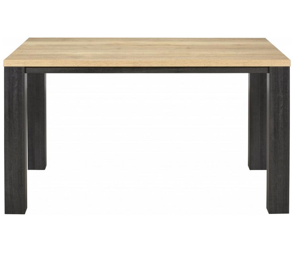 Eettafel Zundert -MDF/Metaal -Eiken/Antraciet -140x78x90 cm, Huis en Inrichting, Overige materialen, 100 tot 150 cm, Zo goed als nieuw