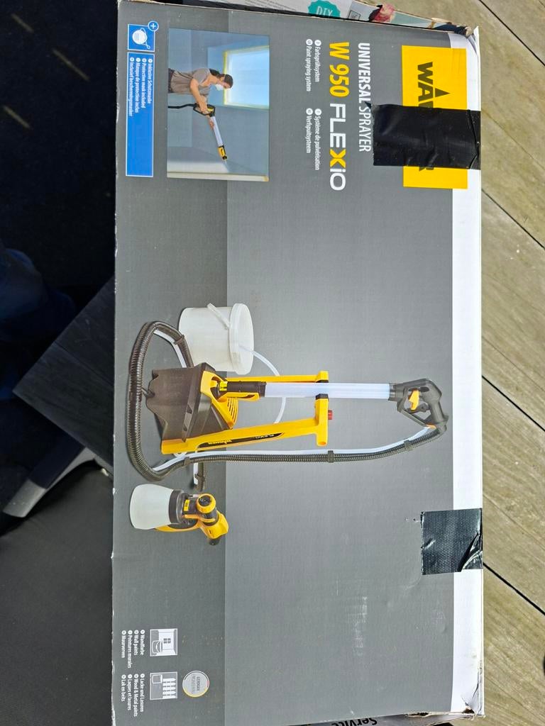 Wagner Flexio W950 Verfspuit - Universele Verfspuit, Ophalen of Verzenden, Gebruikt, Verfspuit of Verfpomp