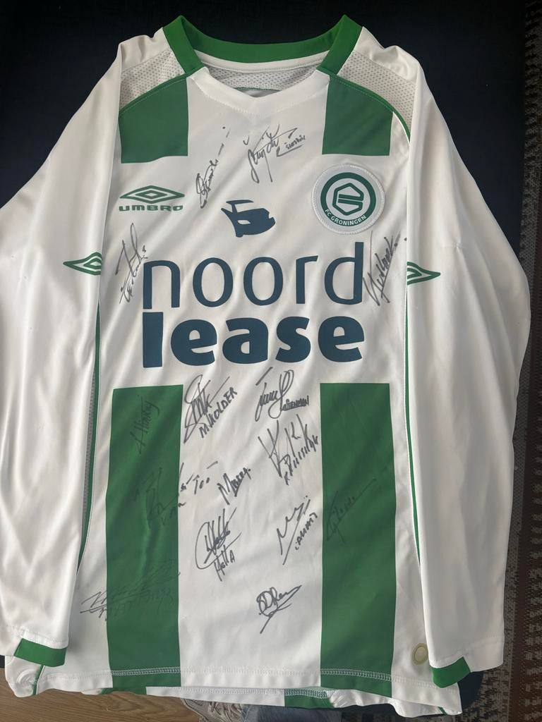Origineel FC Groningen shirt met handtekeningen, Maat XS of kleiner, Ophalen of Verzenden, Zo goed als nieuw, Shirt