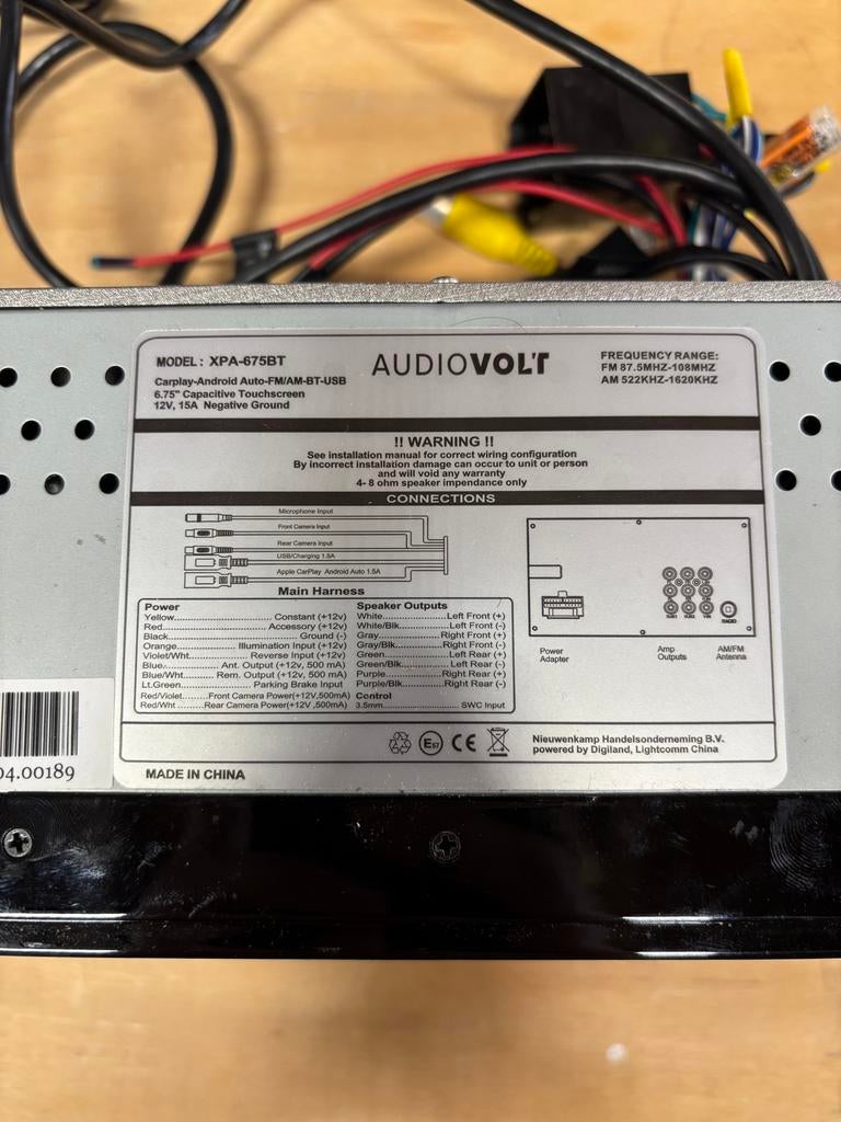 Audiovolt 2 DIN Carplay/Android Auto Multimedia Systeem, Ophalen of Verzenden, Zo goed als nieuw