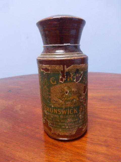 Gary;s brunswick zwarte inkt in steengoed pot ,, Ophalen of Verzenden