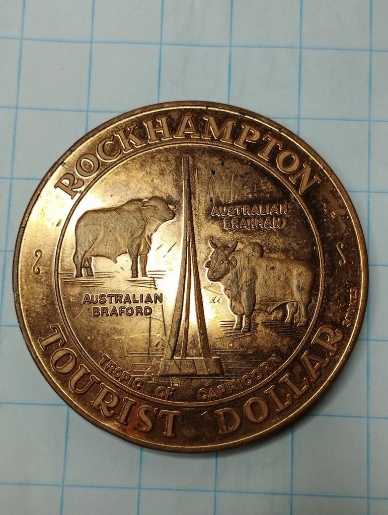 Toeristische Dollar Verzamelbare Tafelmedaille van Australië, Ophalen of Verzenden, Overige materialen