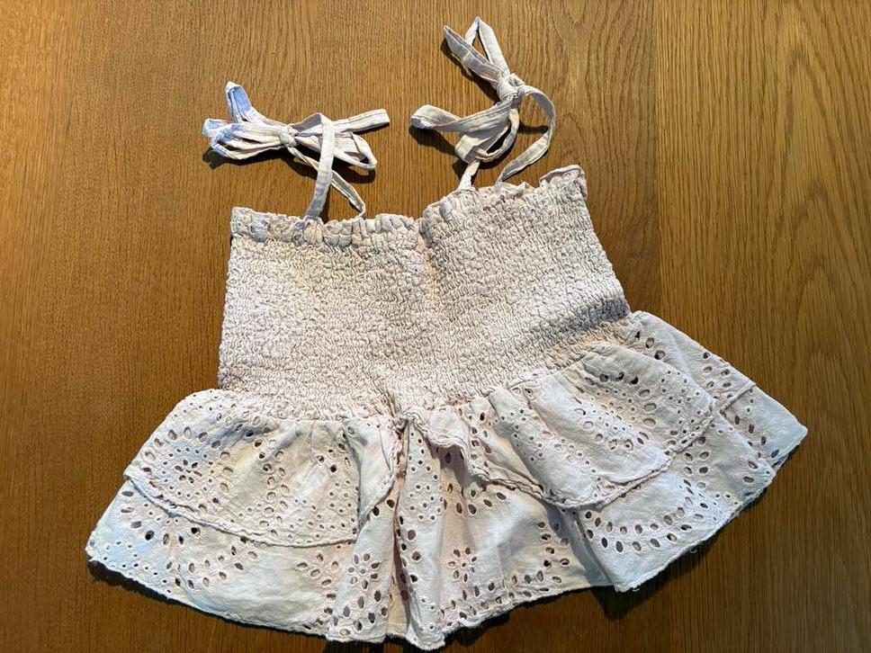 Meet X Tiger Lichtroze top met ruches maat XXS - XS, Ophalen of Verzenden, Zo goed als nieuw, Roze, Zonder mouw