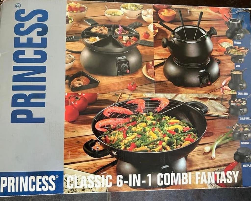 Princess Classic 6-in-1 Combi Fantasy Gourmetstel, Ophalen, Nieuw, 4 t/m 7 personen