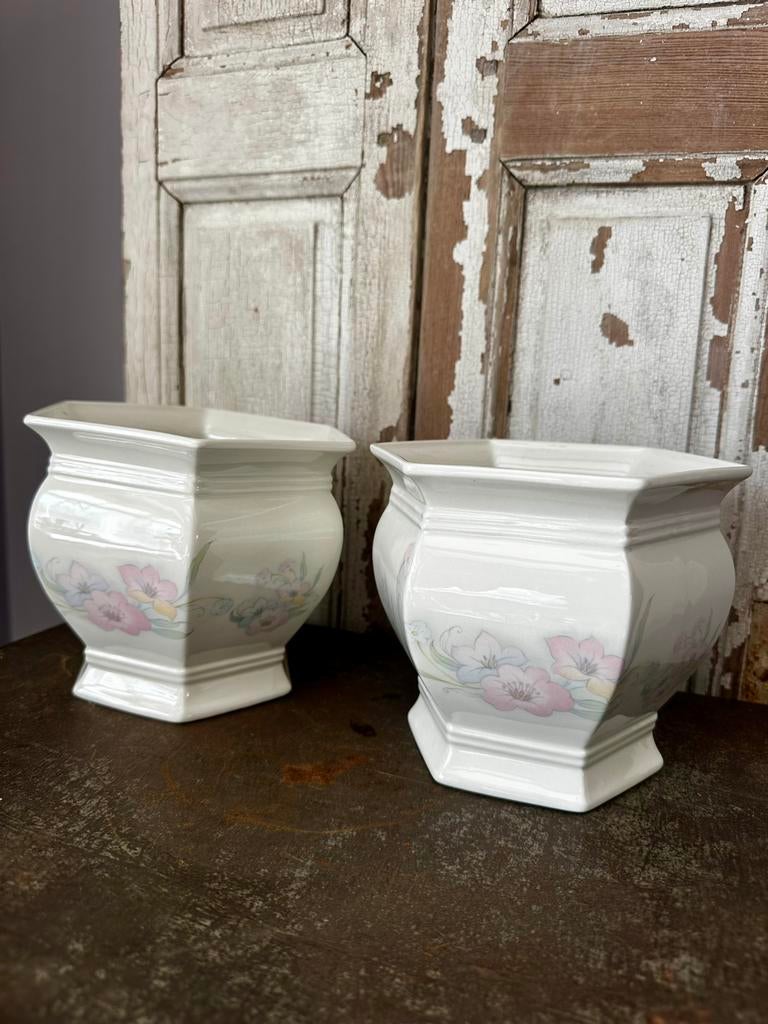 Set vintage/retro Royal Winton bloempotten, Tuin en Terras, Rond, Ophalen of Verzenden, Zo goed als nieuw, Aardewerk