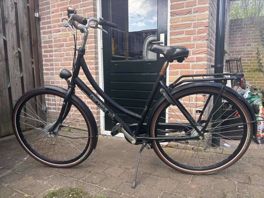 Cortina damesfiets zwart - Comfortabel en stijlvol, Versnellingen, Ophalen, Overige merken, 53 tot 56 cm
