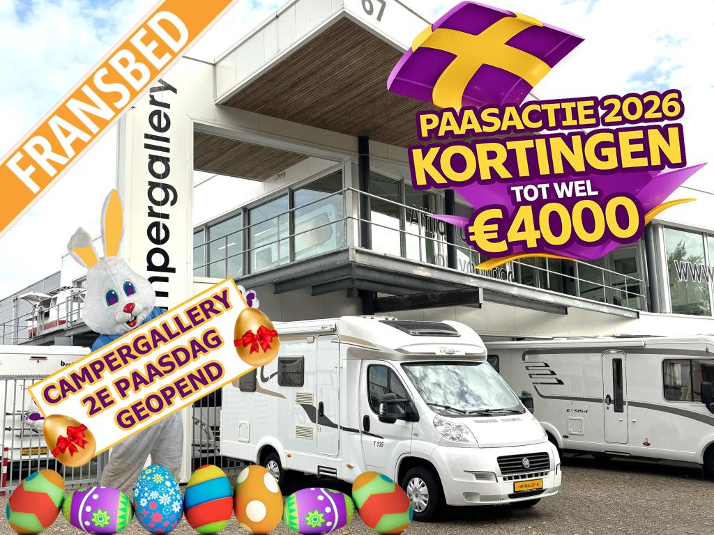 Carado T 135 FRANSBED COMPACT CAMPER LEVELSYSTEEM HEOSAFE, Caravans en Kamperen, Campers, Standaard zit, Ringverwarming, Fiat