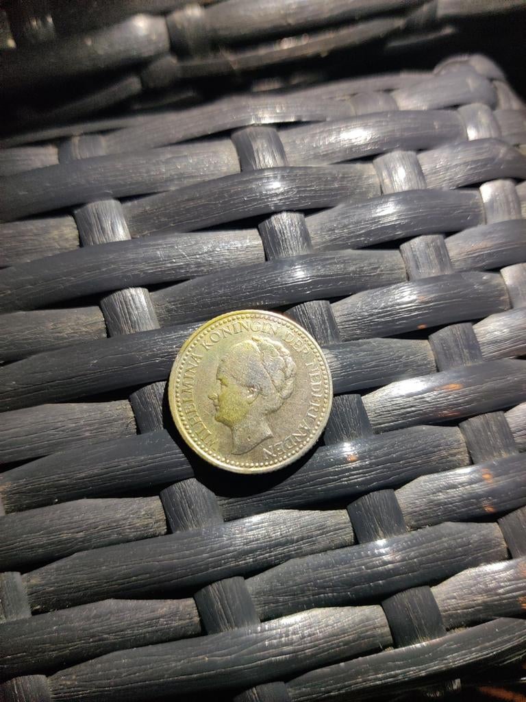 Zilveren ½ Gulden Muntstuk 1921 Koningin Wilhelmina, Postzegels en Munten, Munten | Nederland, ½ gulden, Zilver, Ophalen of Verzenden