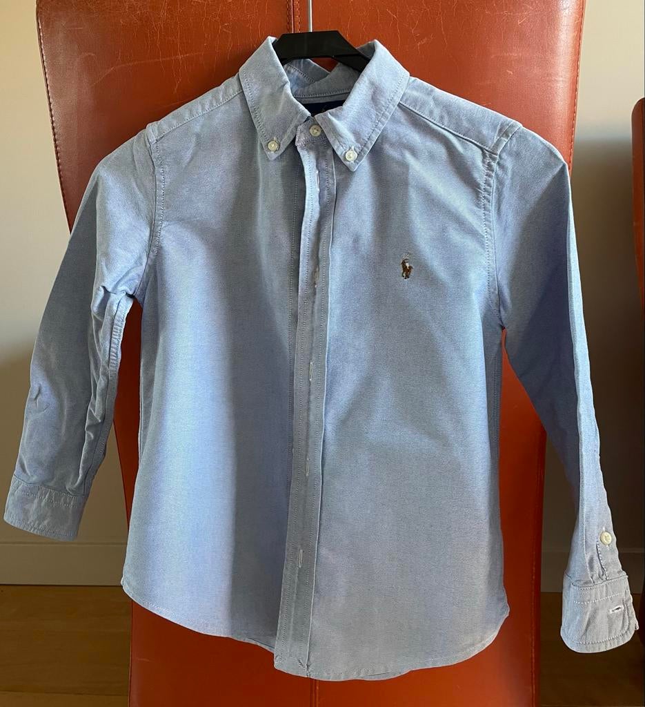 Ralph Lauren overhemd lichtblauw maat 116, Ophalen of Verzenden, Zo goed als nieuw, Jongen