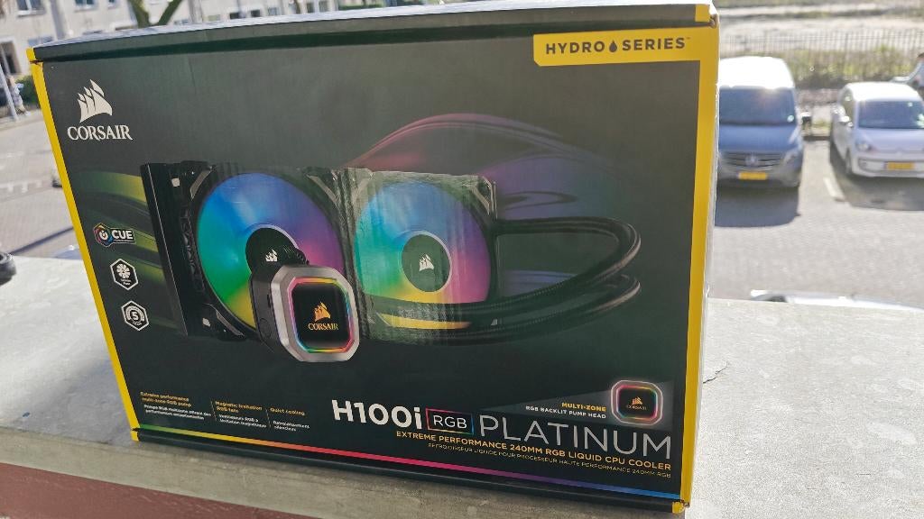 Corsair Hydro Series H100i RGB Platinum, Computers en Software, Computerkoelers, Gebruikt, Waterkoeling, Ophalen of Verzenden