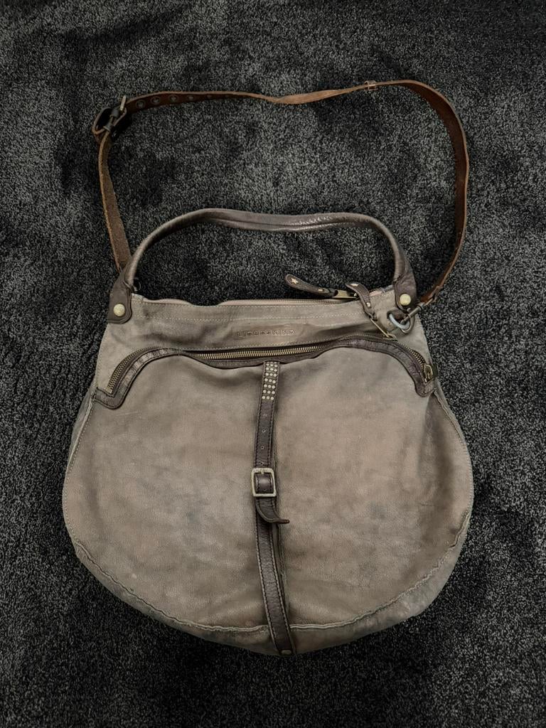 Originele Liebeskind leren tas, Sieraden, Tassen en Uiterlijk, Tassen | Damestassen, Ophalen of Verzenden, Zo goed als nieuw, Grijs