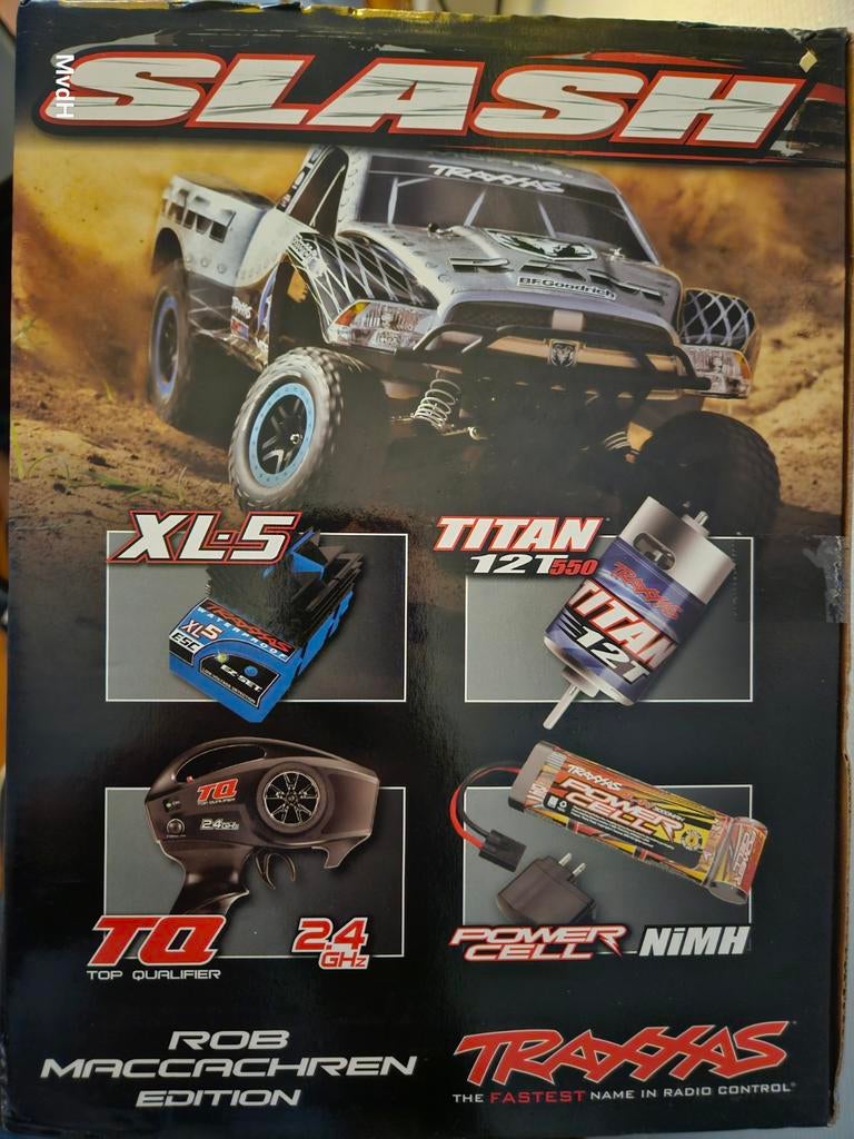 Traxxas Slash XL5 Rob MacCachren RTR + extra's, Elektro, Auto offroad, Ophalen of Verzenden, Zo goed als nieuw