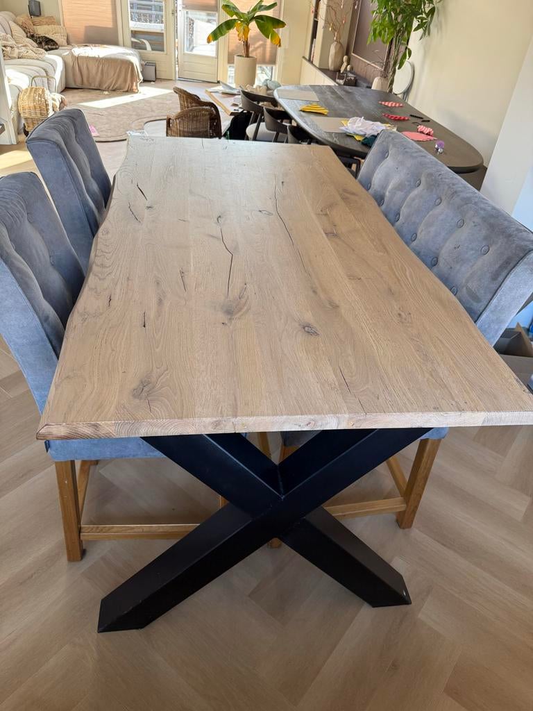 Troubadour eikenhouten eettafel - 180x95x92 (lxbxh), Ophalen, Gebruikt, Eikenhout, 50 tot 100 cm