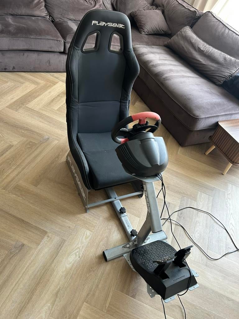 Playseat evolution met thrustmaster T150 Ferrari, Thrustmaster, Ophalen, Gebruikt, Racestoel