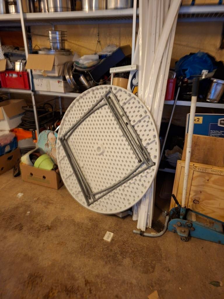 Witte klaptafel rond 120 cm, Ophalen of Verzenden