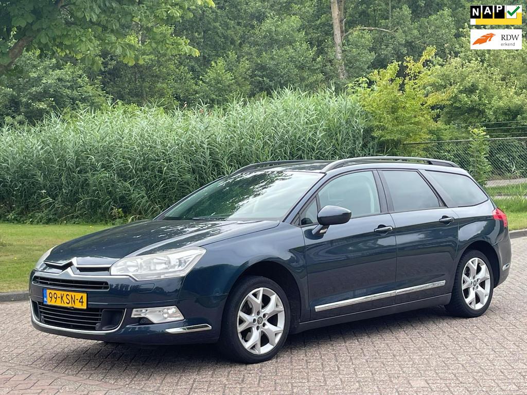 Citroen C5 Tourer 1.6 THP Business/AIRCO/CRUISE/HALF LEDER/N, Voorwielaandrijving, Gebruikt, Zwart, Blauw