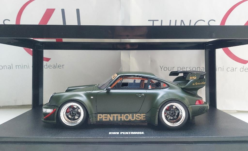 GT Spirit 1:18 Porsche 911 RWB Penthouse 2025 olijfgroen, Ophalen of Verzenden, Nieuw, Auto, Overige merken