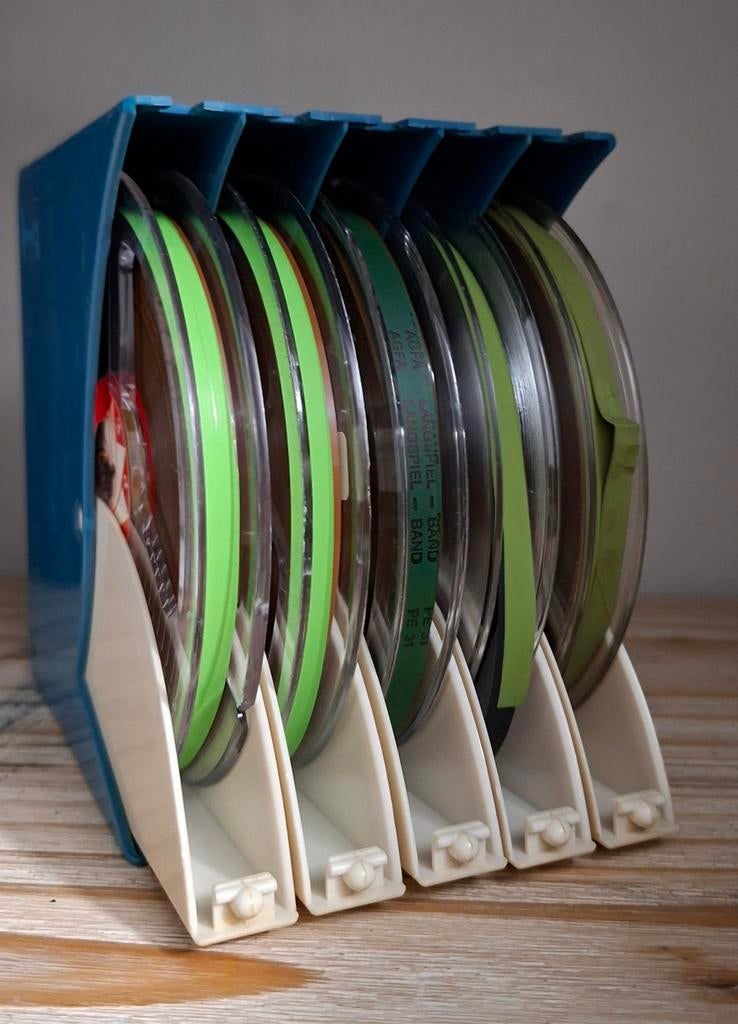 5 Vintage Bandrecorder Banden in Opbergsysteem (13 cm), Ophalen of Verzenden