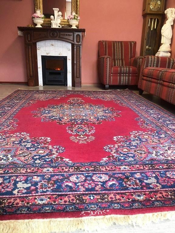 Handgeknoopt Perzisch tapijt Kerman vloerkleed wol 300x200, Crème, 200 cm of meer, Ophalen of Verzenden, Rechthoekig