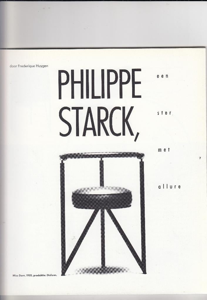 Items 1986 Philippe Starck o.a, Ophalen of Verzenden, Gelezen, Overige onderwerpen