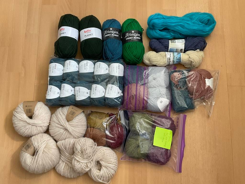 Flinke partij wol, Hobby en Vrije tijd, Breien en Haken, Ophalen of Verzenden, Zo goed als nieuw, Breien of Haken, Wol of Garen